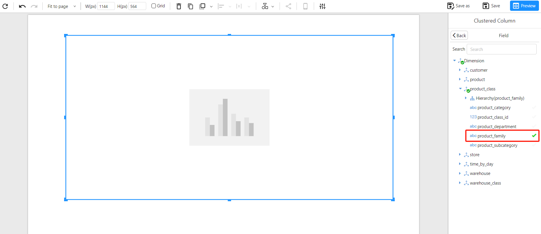 Select X-axis Field